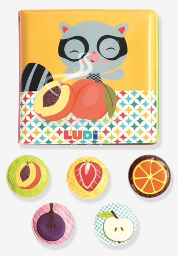 Libro de olores de frutas amarillo - Ludi