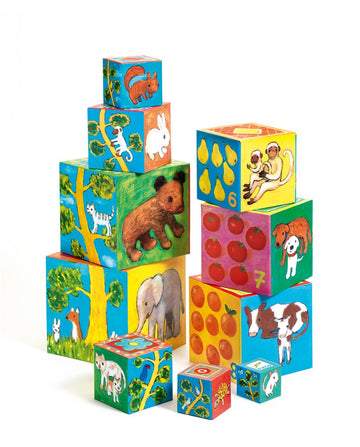 Cubos apilables "mis amigos" - Djeco