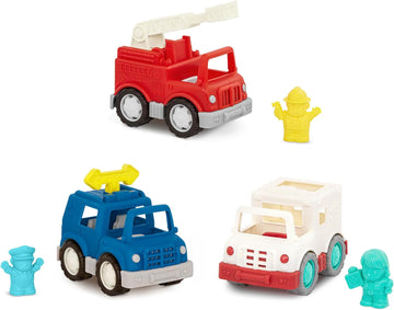 Set de 3 vehículos de emergencias con muñecos - Wonder Wheels
