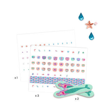 180 pegatinas para uñas sirenas - Djeco