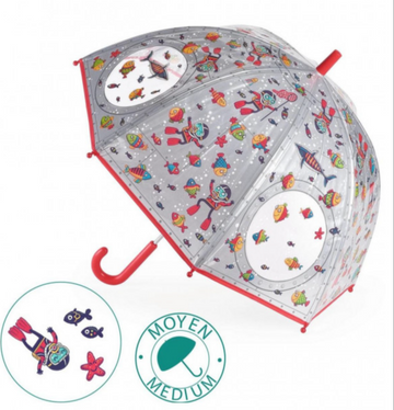 Paraguas Transparente con Diseño de Submarino para Niños