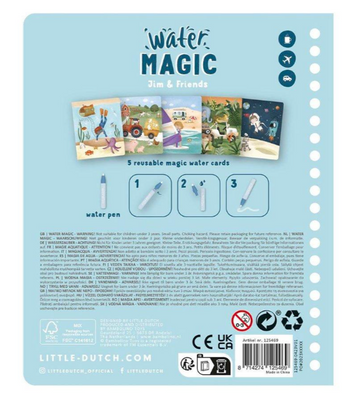 Libro Mágico para Colorear Con Agua Jim & Friends - Little Dutch