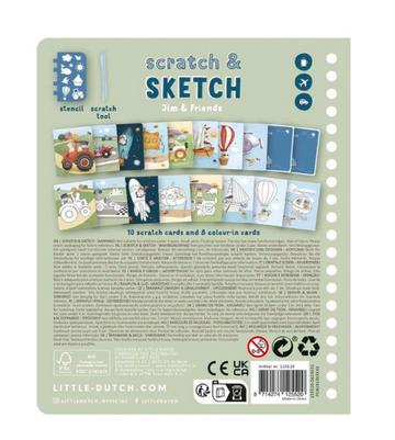 Libro Mágico para rascar Scratch Jim & Friends - Little Dutch