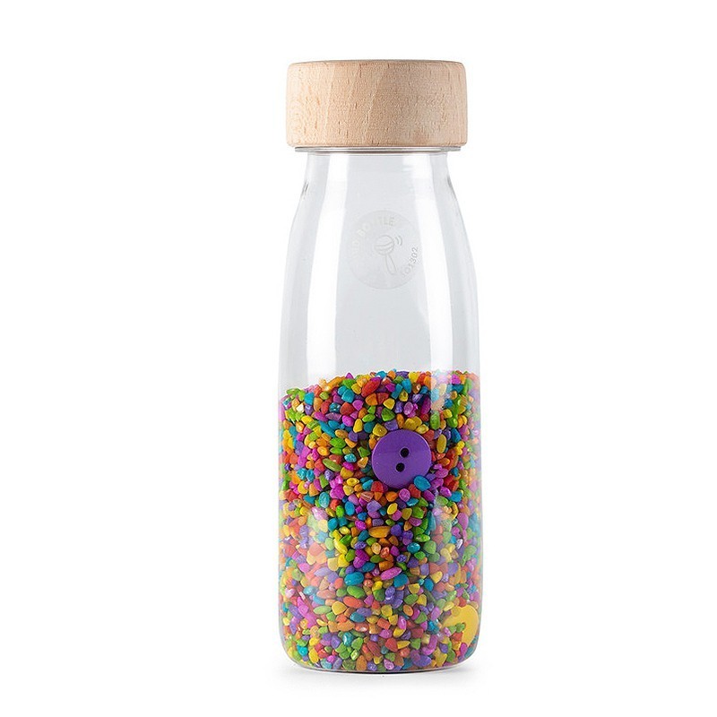 Botella sensorial - SOUND BOTTLE botones y virutas - Petit Boum