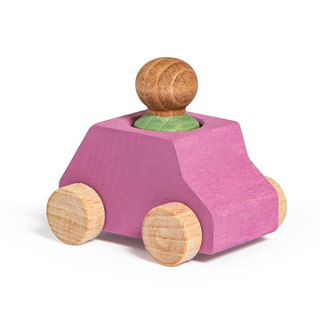 Coche de madera rosa Lubulona