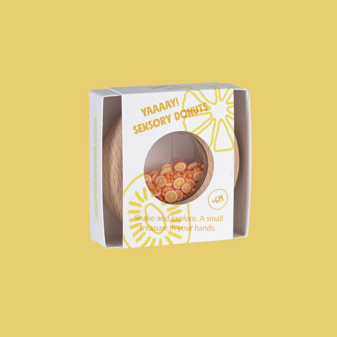 Donut sensorial de madera Naranjas - Petit Boum