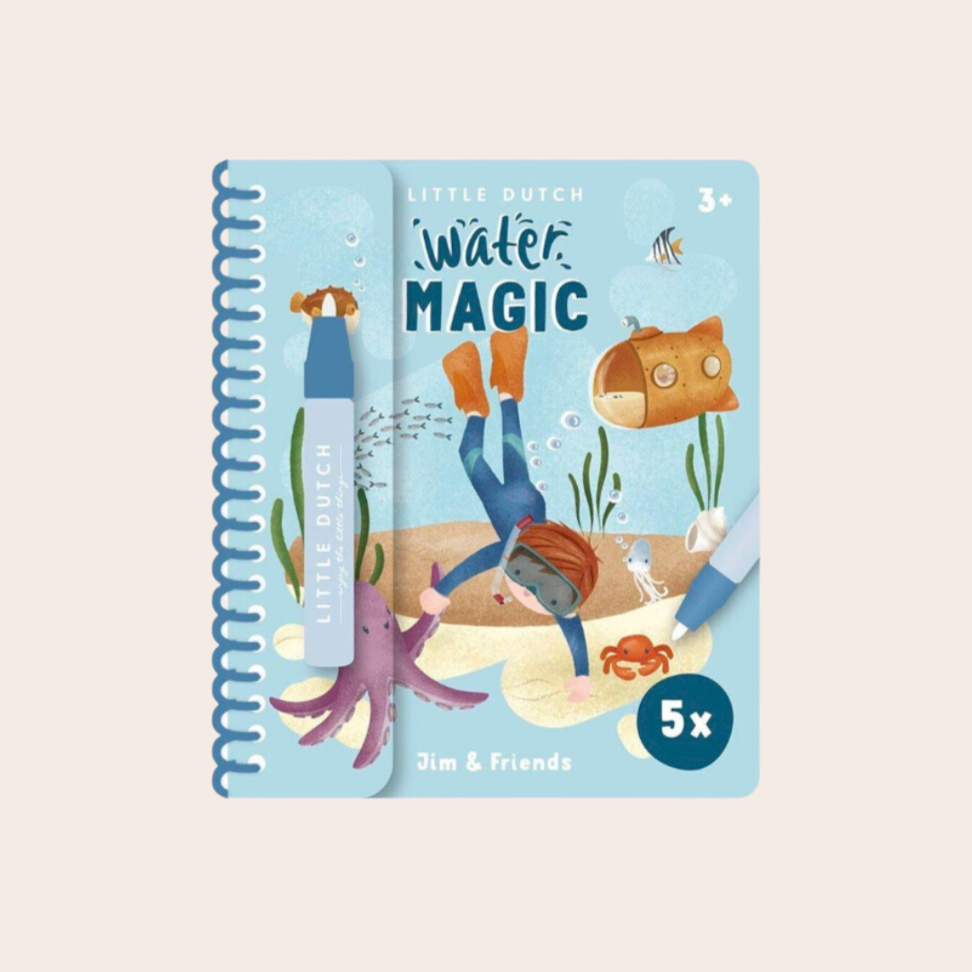 Libro Mágico para Colorear Con Agua Jim & Friends - Little Dutch