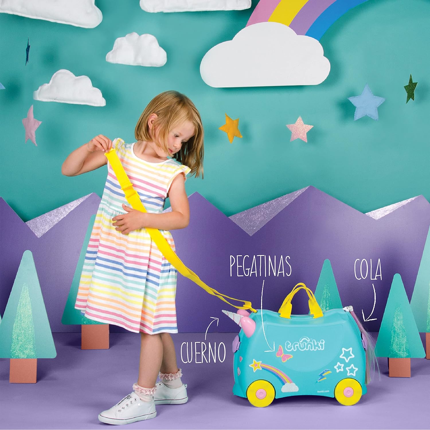 Maleta infantil Trunki UNA unicornio ideal Cabina y correpasillos