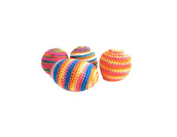 Pelotas crochet estampadas variadas para cesto de los tesoros