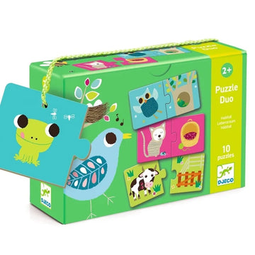 Puzzle de asociación "Hábitats" - Djeco