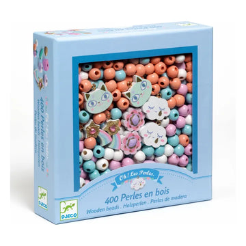 Perlas de madera para pulseras Arcoíris