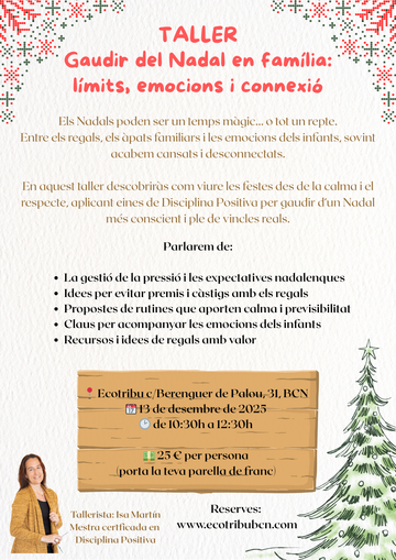 13/12 Taller de disciplina positiva: per un Nadal ple de connexió