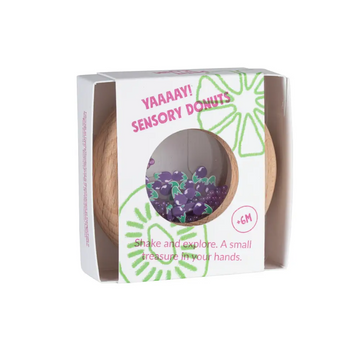 Donut sensorial de madera berenjenas - Petit Boum