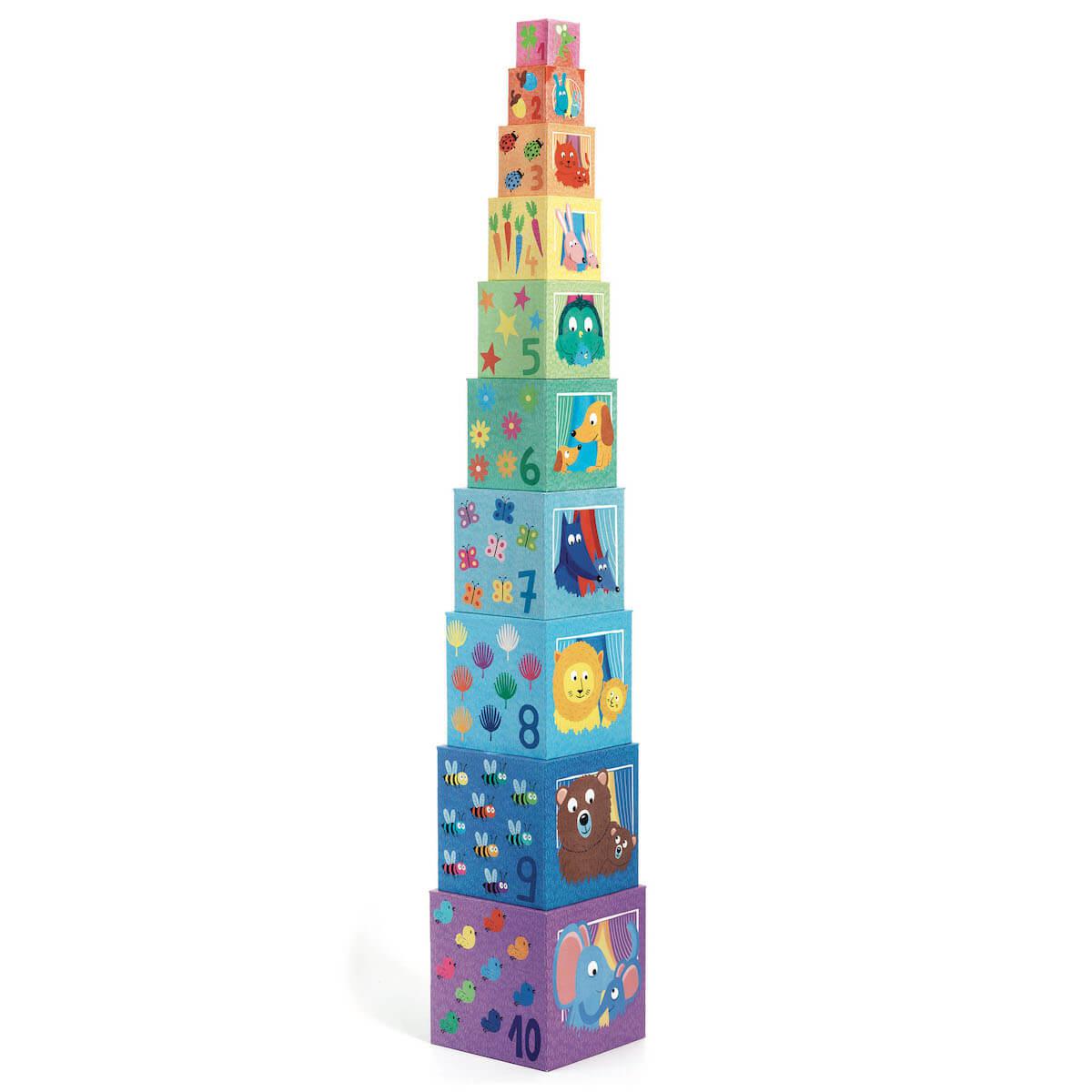 Cubos apilables "rainbow" - Djeco