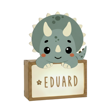 Lámpara de noche madera triceratops - Vintiun