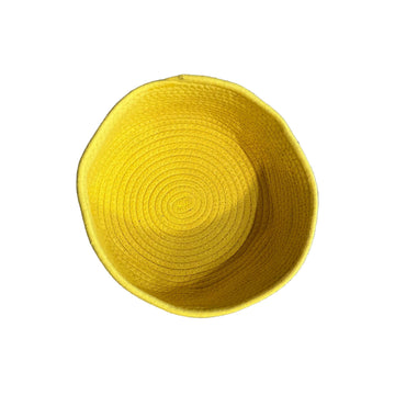 Cesta cuerda de algodón amarilla