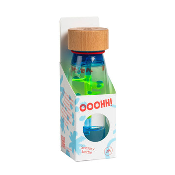 Botella sensorial espiral azul - MOVE BOTTLE spiral blue Petit Boum