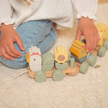 Tren apilable arrastrable pollitos - Little dutch