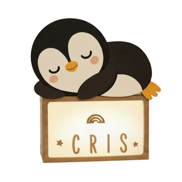 Lámpara de noche madera pingüino - Vintiun