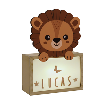 Lámpara de noche madera león - Vintiun