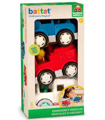 Set de 3 vehículos de emergencias con muñecos - Wonder Wheels
