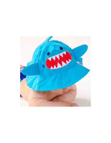 Bañador pañal y gorrito azul tiburones