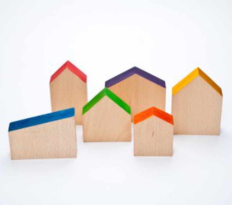 Casas de madera colores