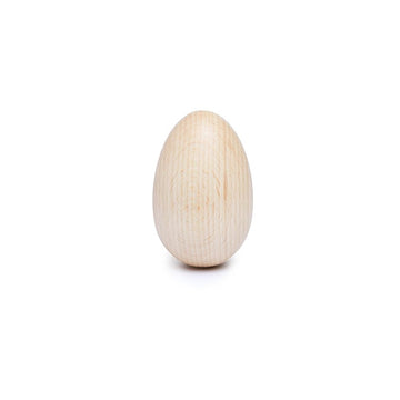 Huevo de madera de haya para cesto de los tesoros