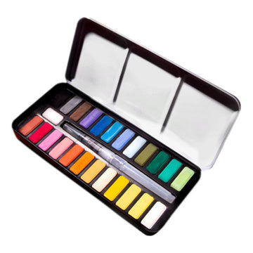 Kit de acuarelas de 24 colores con pincel